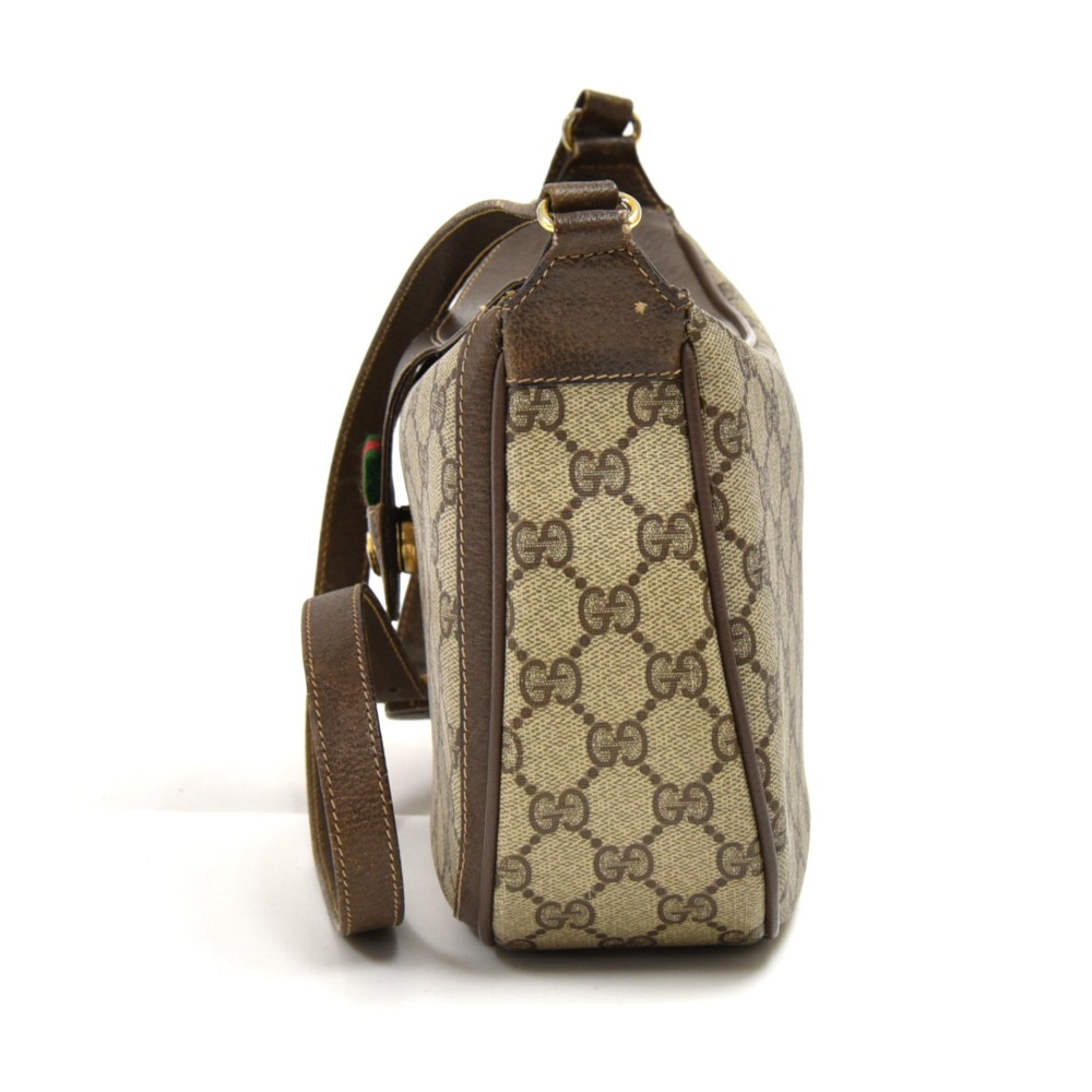 Gucci Vintage Accessory Collection Crossbody Flap Supreme Coated Canva –  Charlotte's Inc