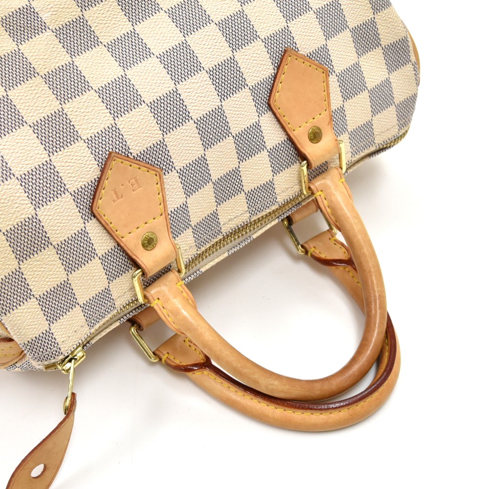 Louis Vuitton Toiletry Bag Damier Azur 25 Ivoire Grey in Coated Canvas with  Gold-tone - US