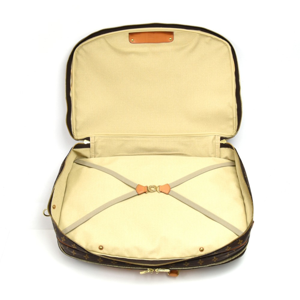 Vintage Louis Vuitton Alize 2 Poches Monogram Canvas Travel Bag + Strap at  1stDibs