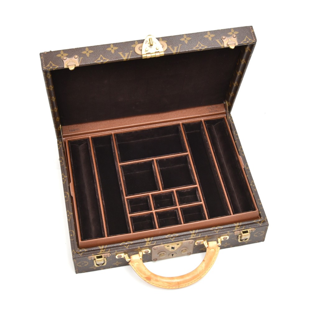 Brown Monogram Canvas Boite Bijoux Jewelry Case Gold Hardware, 2022
