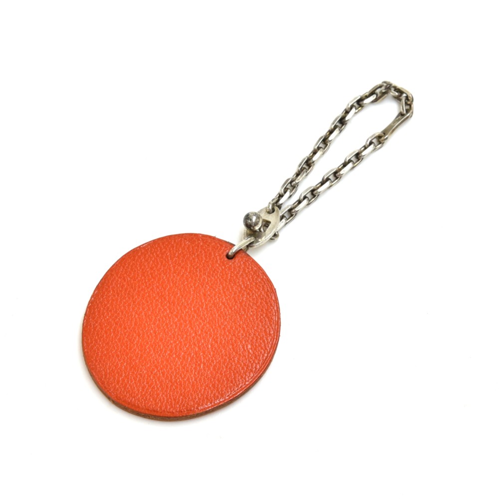 Hermes Hermes Orange Leather Bag Charm