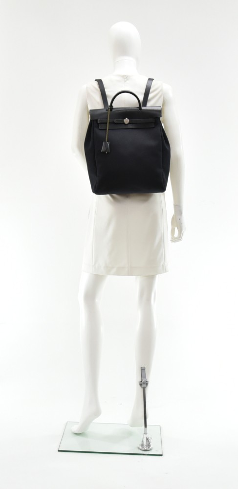 Hermès Vintage - Herbag Canvas Backpack - Brown Beige - Canvas Backpack -  Avvenice