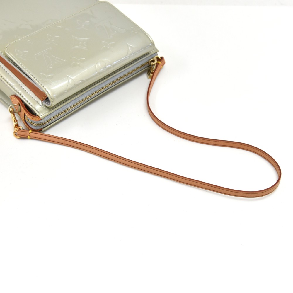Louis Vuitton Vernis Mott Hand Bag Gris Patent Leather