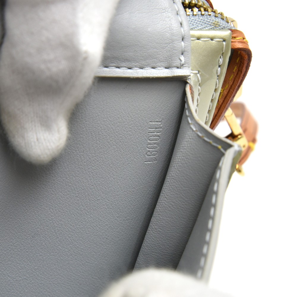 Louis Vuitton Vernis Mott Hand Bag Gris Patent Leather