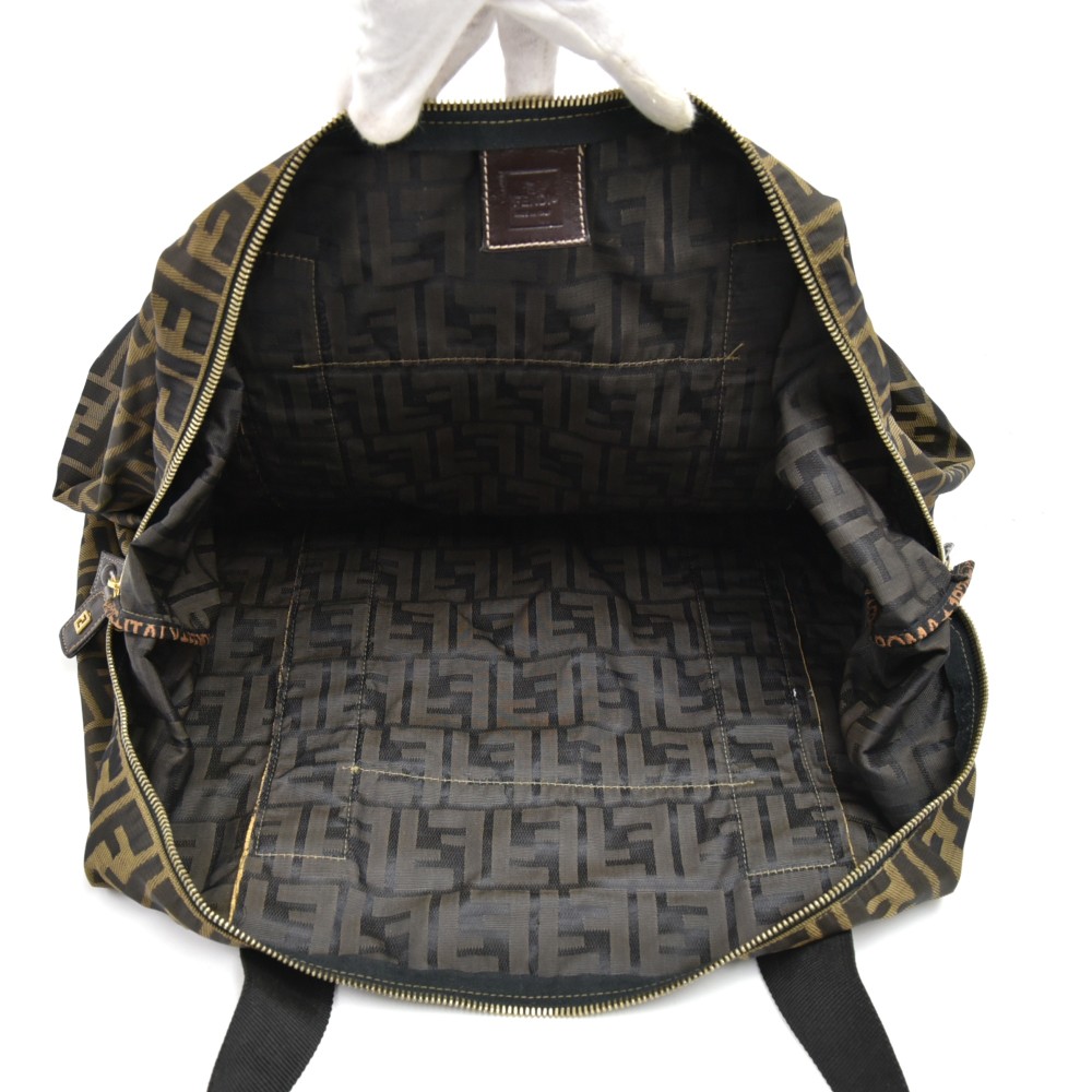 Cloth travel bag Fendi Brown in Cloth - 32239473