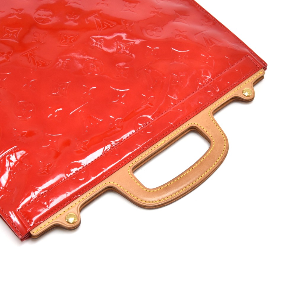 Louis Vuitton Red Monogram Vernis Stanton Tote Bag Upcycle Ready 329slk3