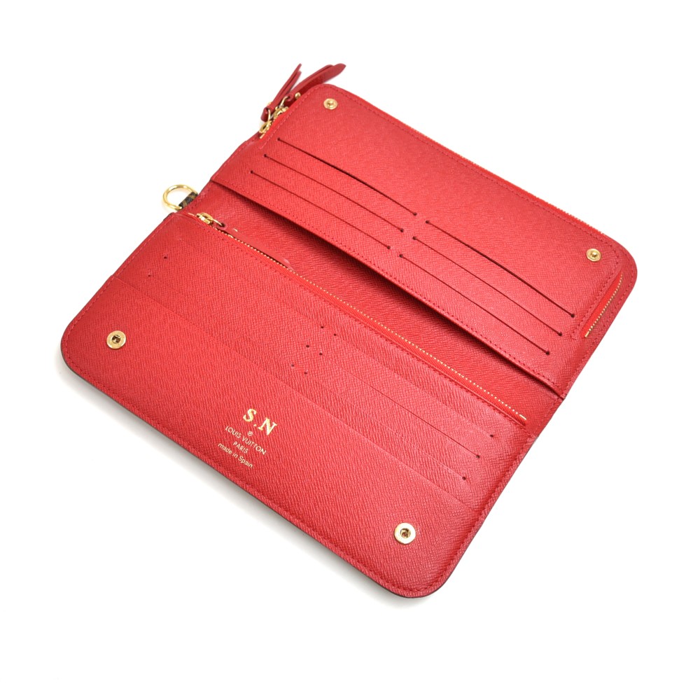 Louis Vuitton, Bags, Louis Vuitton Monogram Bifold Wallet Custom Red  Button