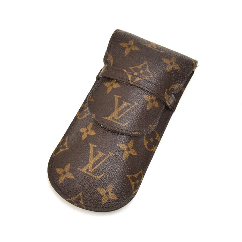 Louis+Vuitton+Cigarette+Case+Clutch+Small+Brown+Leather for sale