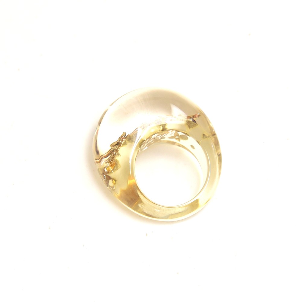 Louis Vuitton Light Yellow Monogram Clear Resin Inclusion Large Ring – The  Closet