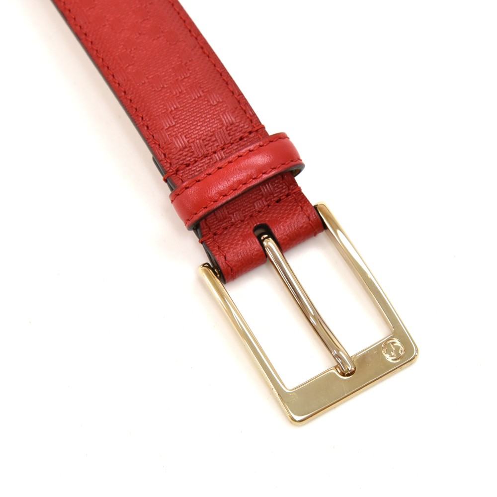 Red Gucci belt Gold buckle