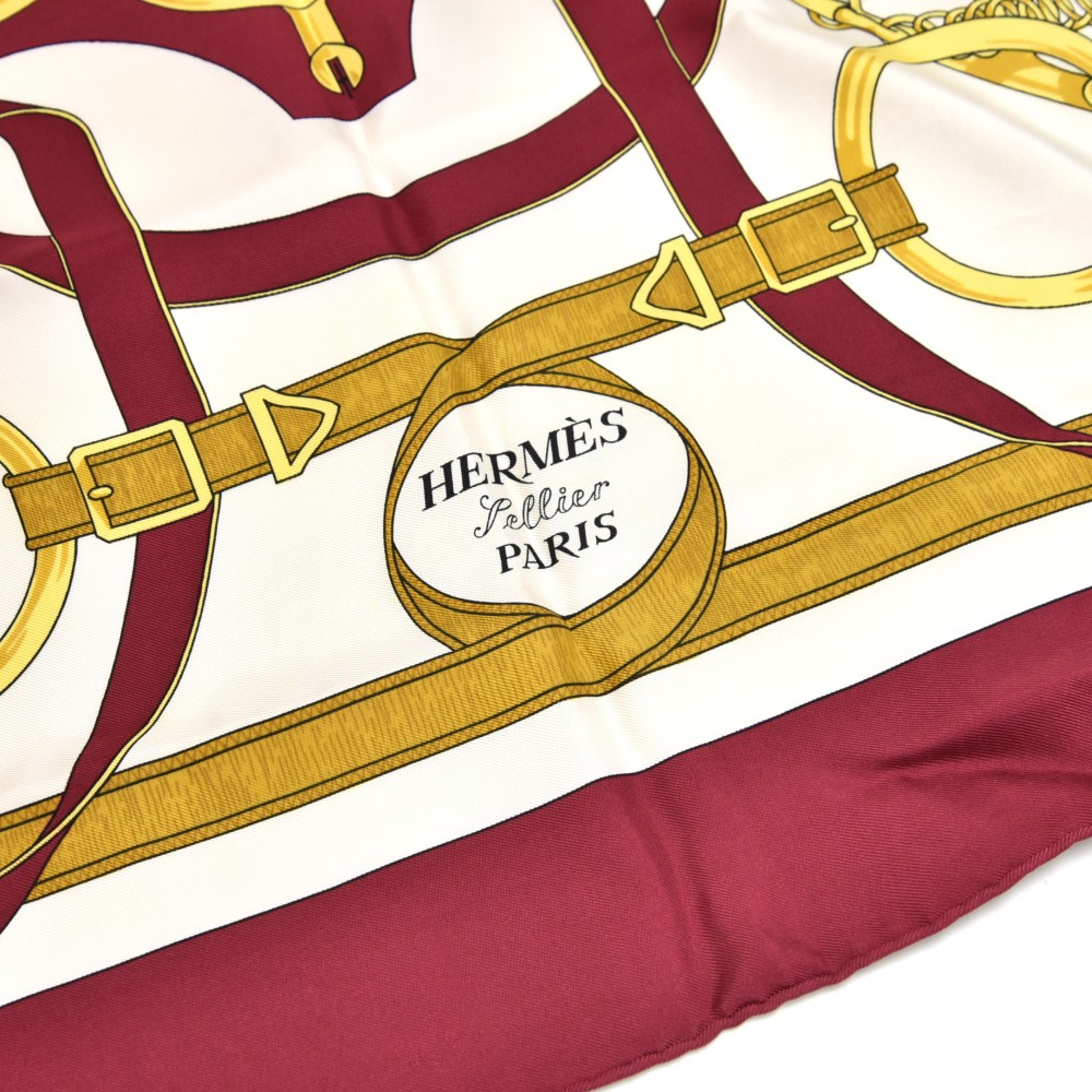Vintage Hermes Silk Scarf Eperon D'Or Henri D'Origny 35”