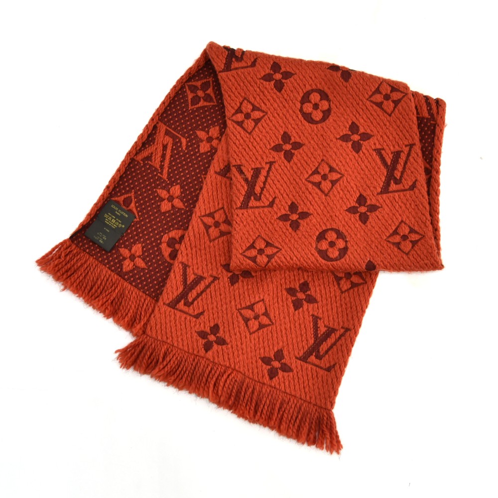 Louis Vuitton, Accessories, Louis Vuitton 0 Authentic Logomania Scarf In  Iconic Brown Gold Colornwt