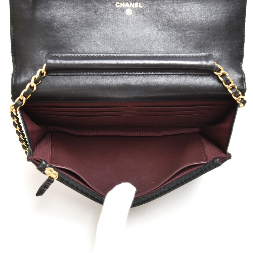 vintage chanel woc black