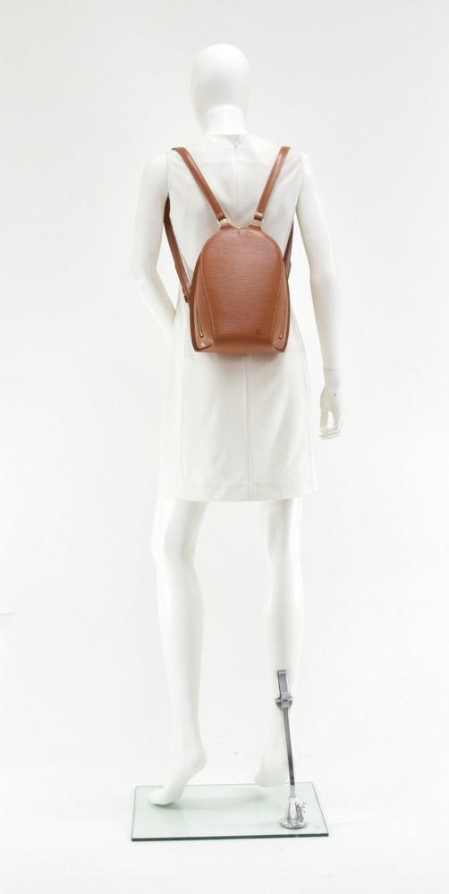 Good Condition Louis Vuitton Mabillon Backpack Epi Lira Brown