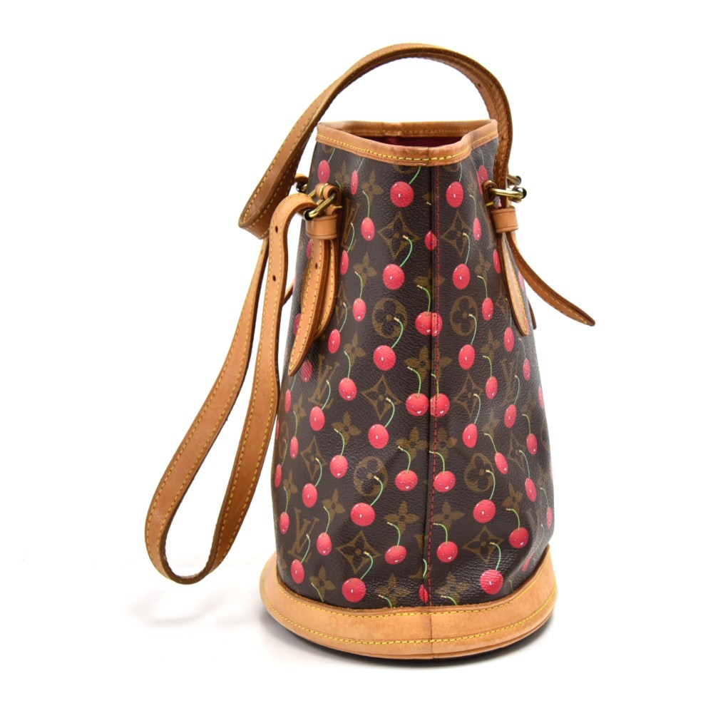 Louis Vuitton Vintage Limited Edition Cherry Cerise Petite Bucket