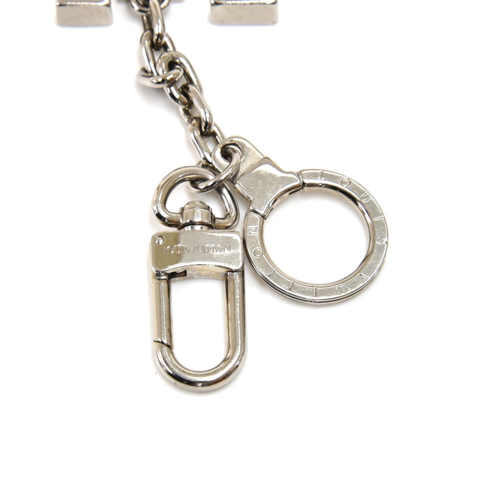 Louis Vuitton Logo Silver Tone Key Ring