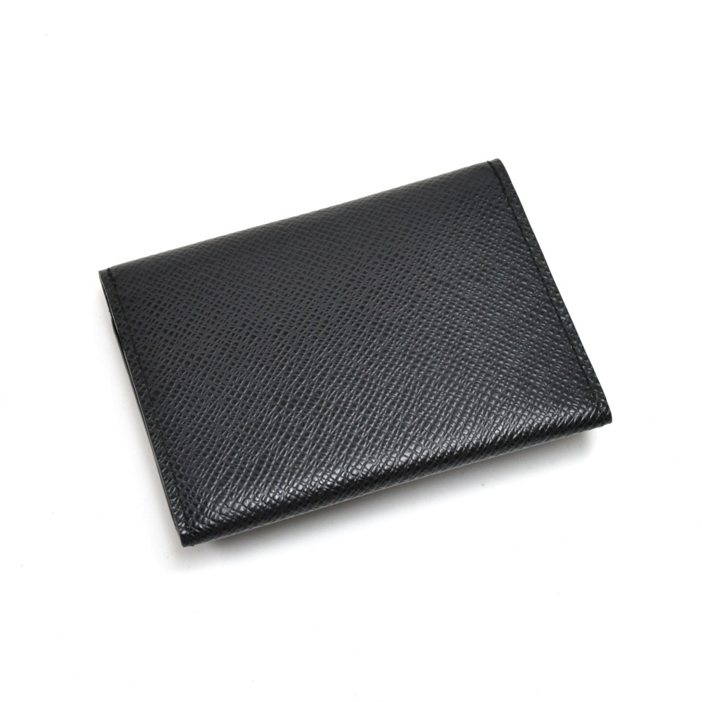 100% Authentic Louis Vuitton Taiga Leather Small Black Credit Card