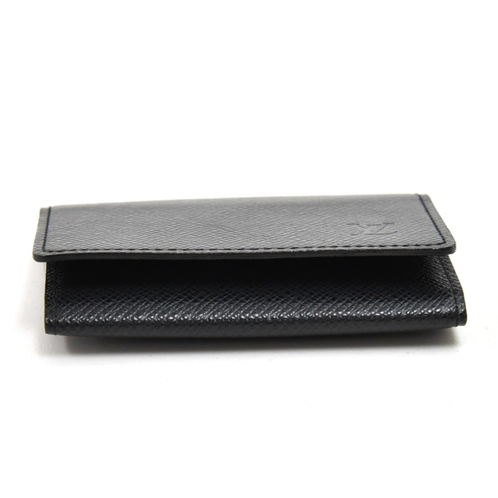 Louis Vuitton Louis Vuitton Cartes De Visite Black Taiga Leather Card