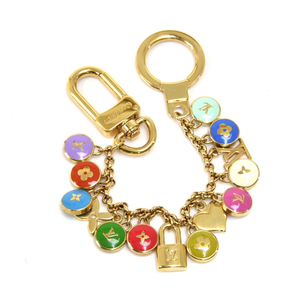 Louis Vuitton multicolor Bag Charm, Key Ring Pastilles Trunks&