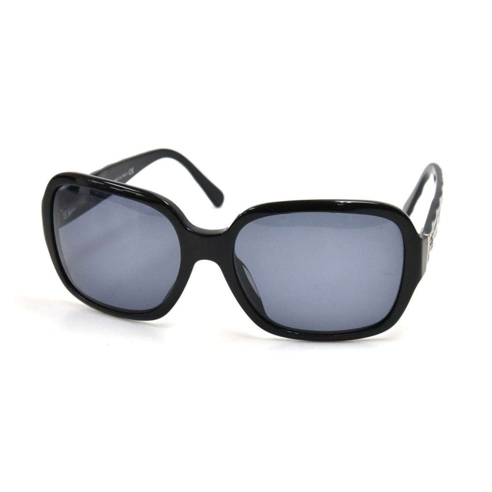 chanel sunglasses black white