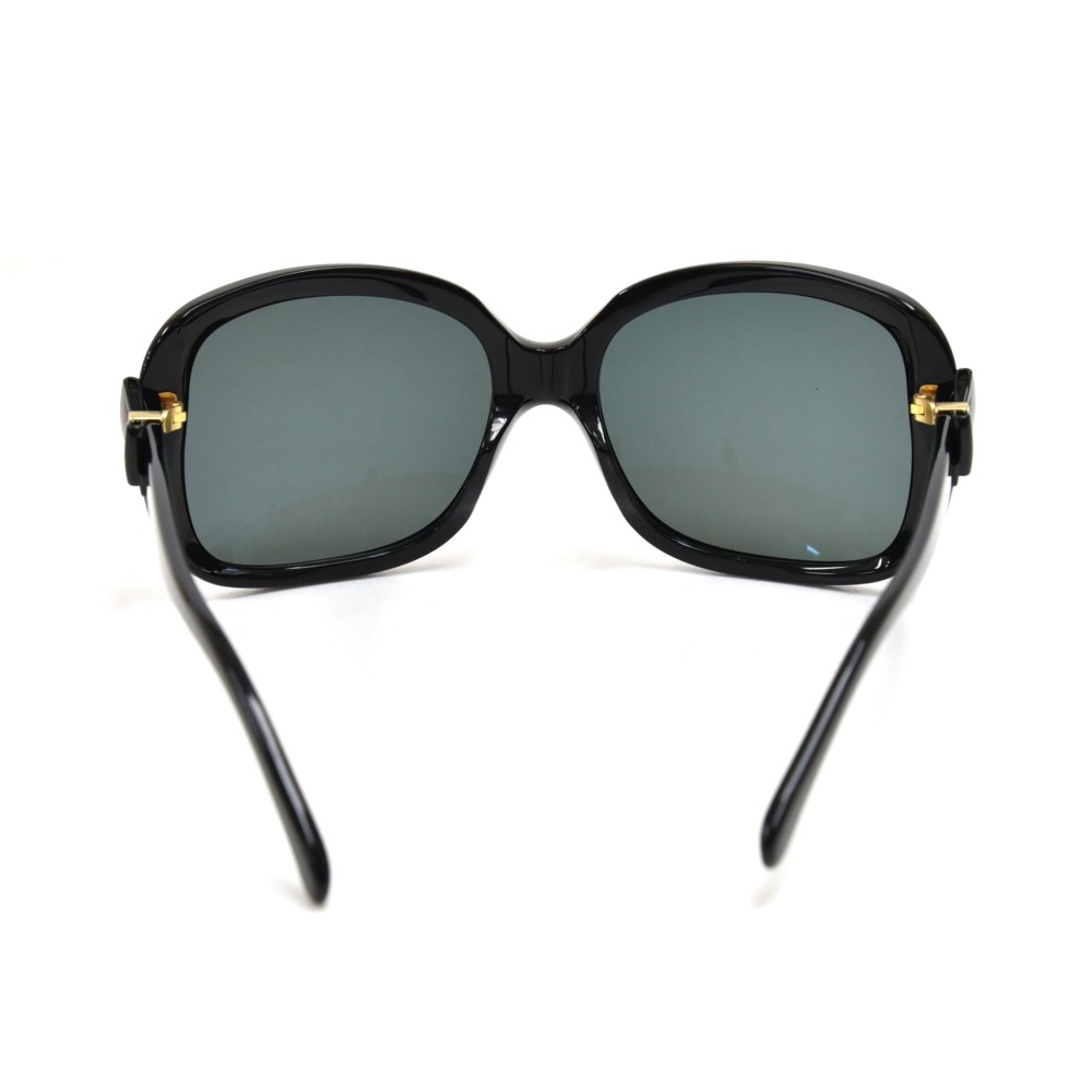 Chanel Chanel Oversized Black Ribbon Bow & CC Logo Sunglasses +