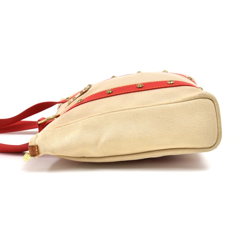 Antigua cloth mini bag Louis Vuitton Beige in Cloth - 21081199
