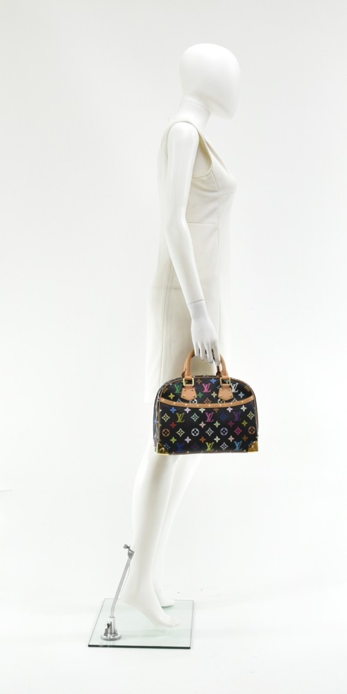 LOUIS VUITTON MONOGRAM Multicolor Black Trouville Handbag Bag #5