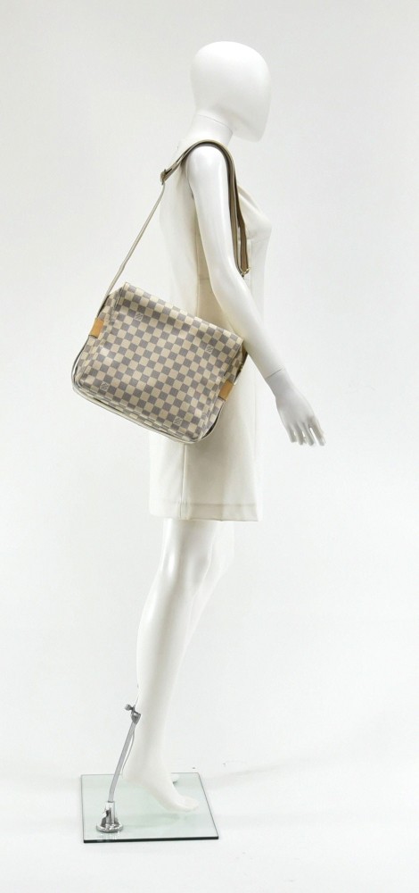 Louis Vuitton White Damier Azur Naviglio Cloth ref.1018869 - Joli