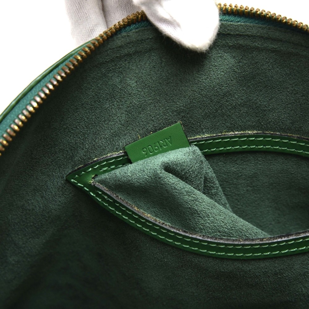 Louis Vuitton dark Green patent leather gold hardware Alma Bag at 1stDibs