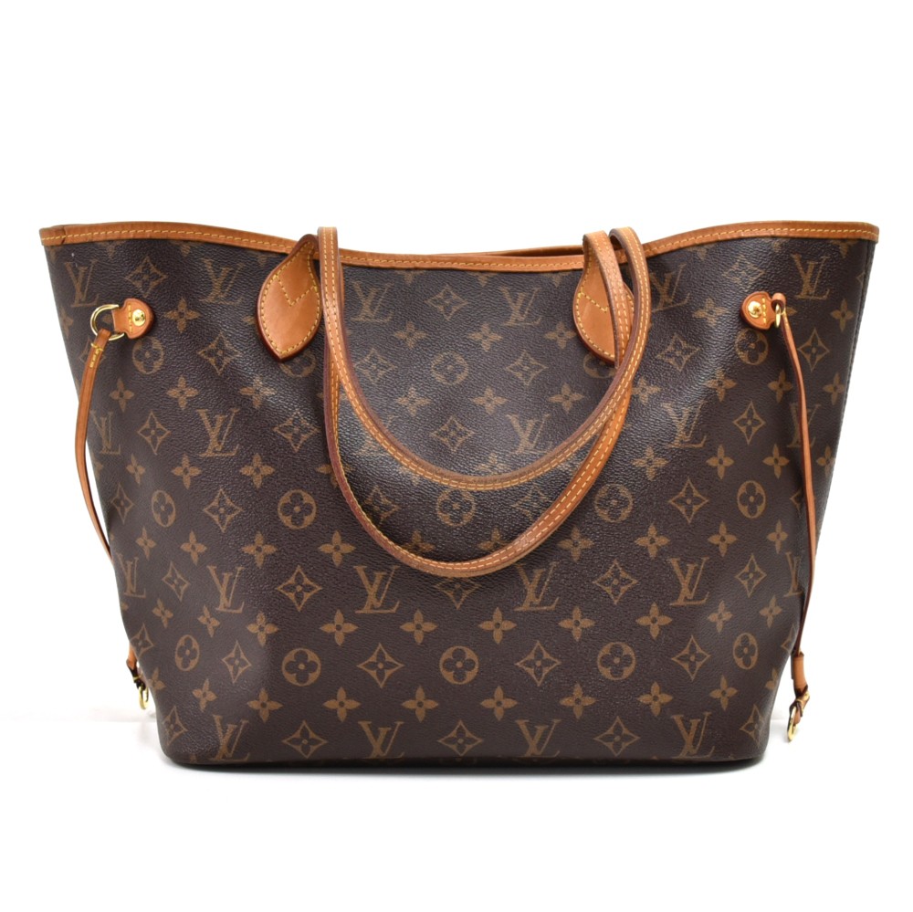 Neverfull cloth handbag Louis Vuitton Brown in Cloth  31785972