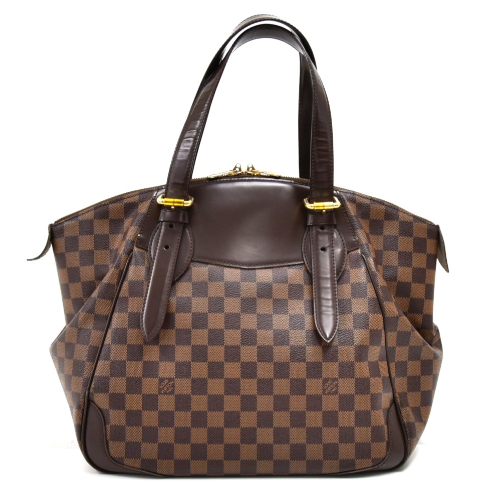 Louis Vuitton LOUIS VUITTON Handbag Damier Verona PM Canvas Brown
