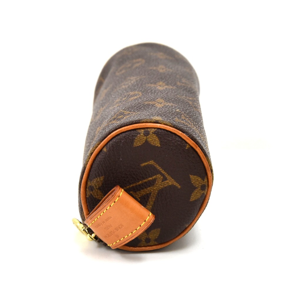Brown and tan Monogram coated canvas Louis Vuitton Trousse Ronde