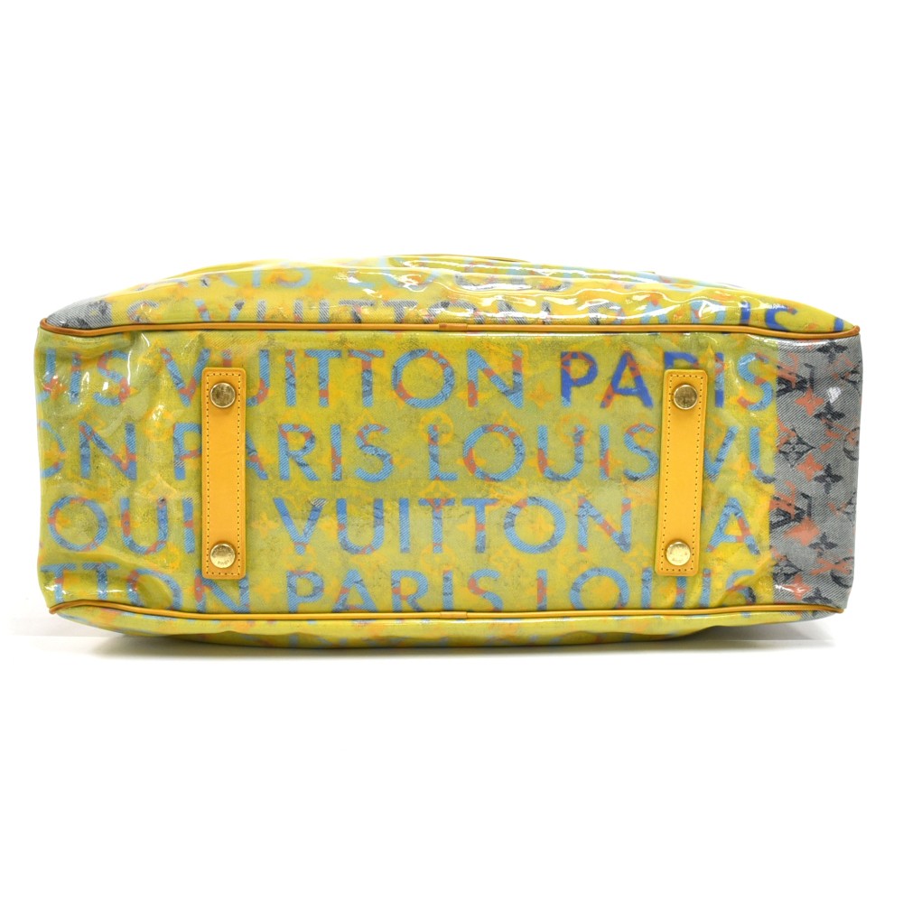 Louis Vuitton Louis Vuitton Yellow Pulp Weekender GM Denim & Water