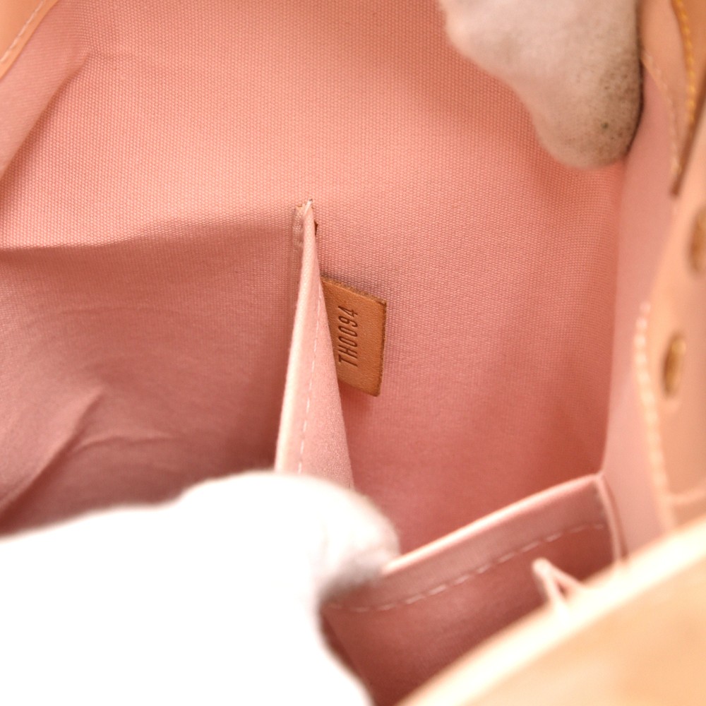 LOUIS VUITTON Monogram Vernis Fulton Bag Marshmallow Pink M91042
