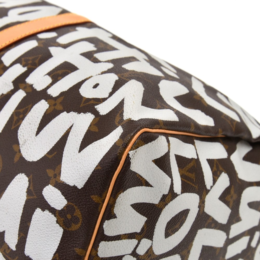 Louis Vuitton Stephen Sprouse Graffiti Monogram Canvas Calfskin Keepall 50  Bag LV-B0204P-0133