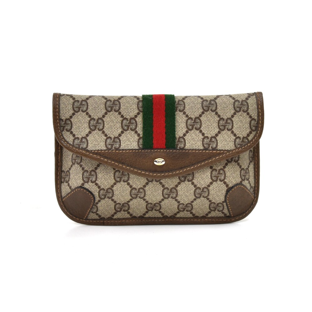 Gucci GUCCI Leather Case Clutch Bag Camel P13342 – NUIR VINTAGE