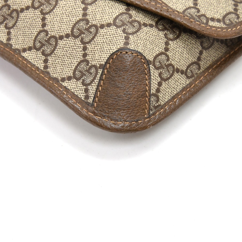 Gucci Vintage Gucci Accessory Collection Beige GG Supreme Coated ...