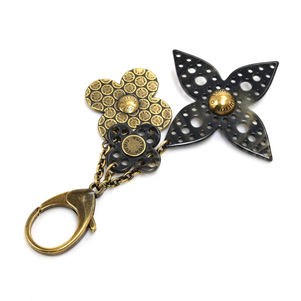 Louis Vuitton Mng Big Party Flower-charm Brass Bracelet in Black