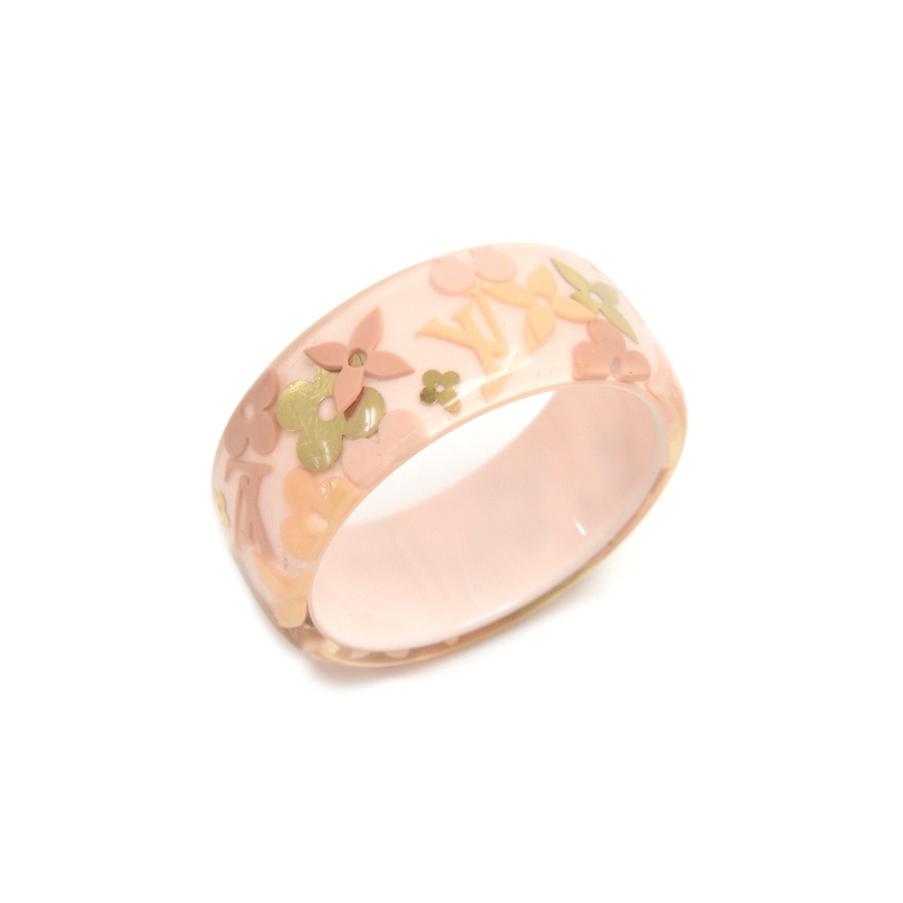 Authentic LOUIS VUITTON Inclusion Bangle Bracelet Pink Jelly/Plastic  #f04923