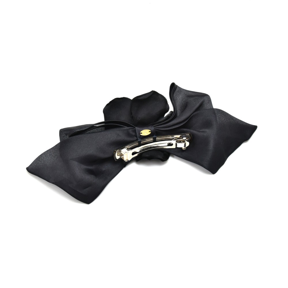 Camélia silk hair accessory Chanel Black in Silk - 25378123