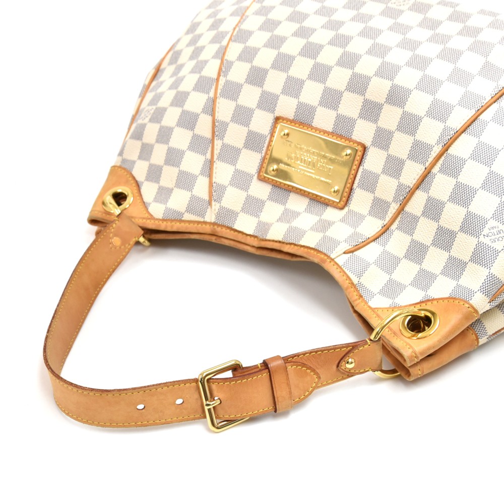 Louis Vuitton Vintage White Damier Azur Galliera PM Canvas Shoulder Bag, Best Price and Reviews