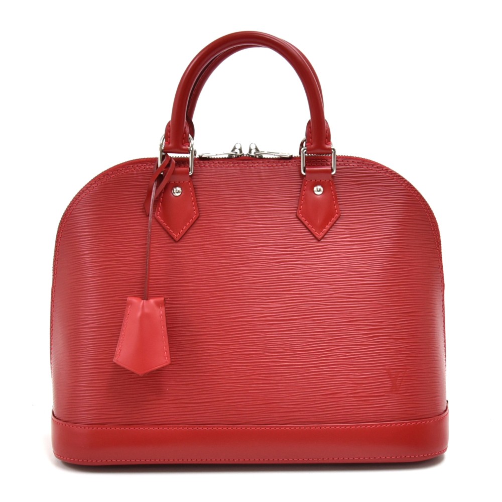 Louis Vuitton Louis Vuitton Alma Carmine Red Epi Leather Handbag