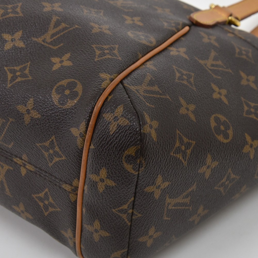 Louis Vuitton Monogram Totally PM Brown Leather Cloth ref.91803