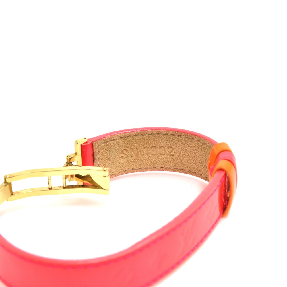 Leather bracelet Louis Vuitton Pink in Leather - 30818278
