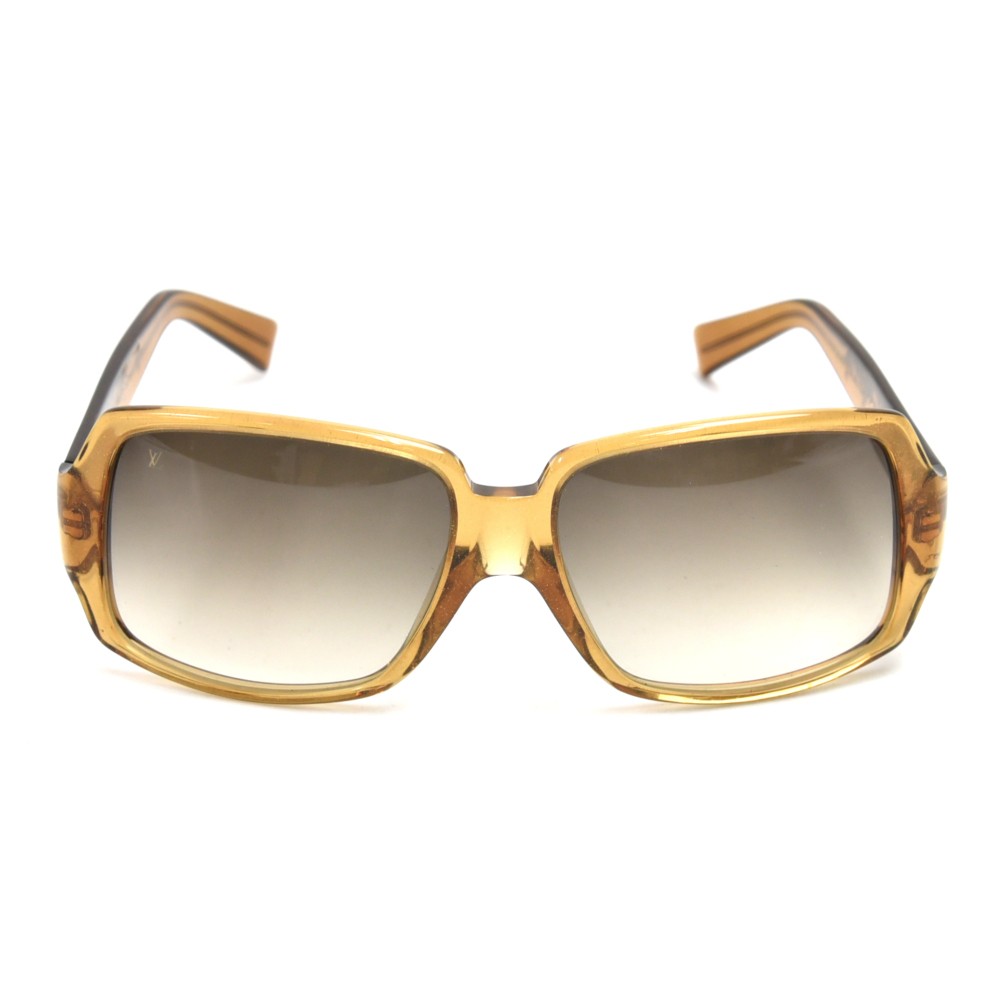 LOUIS VUITTON, Acetate Obsession GM Sunglasses, aurinkolasit, ruskea  glitterillä, sangat klassisella monogrammikoristeella, Z0459W.  Vintage-vaatteet ja asusteet - Auctionet