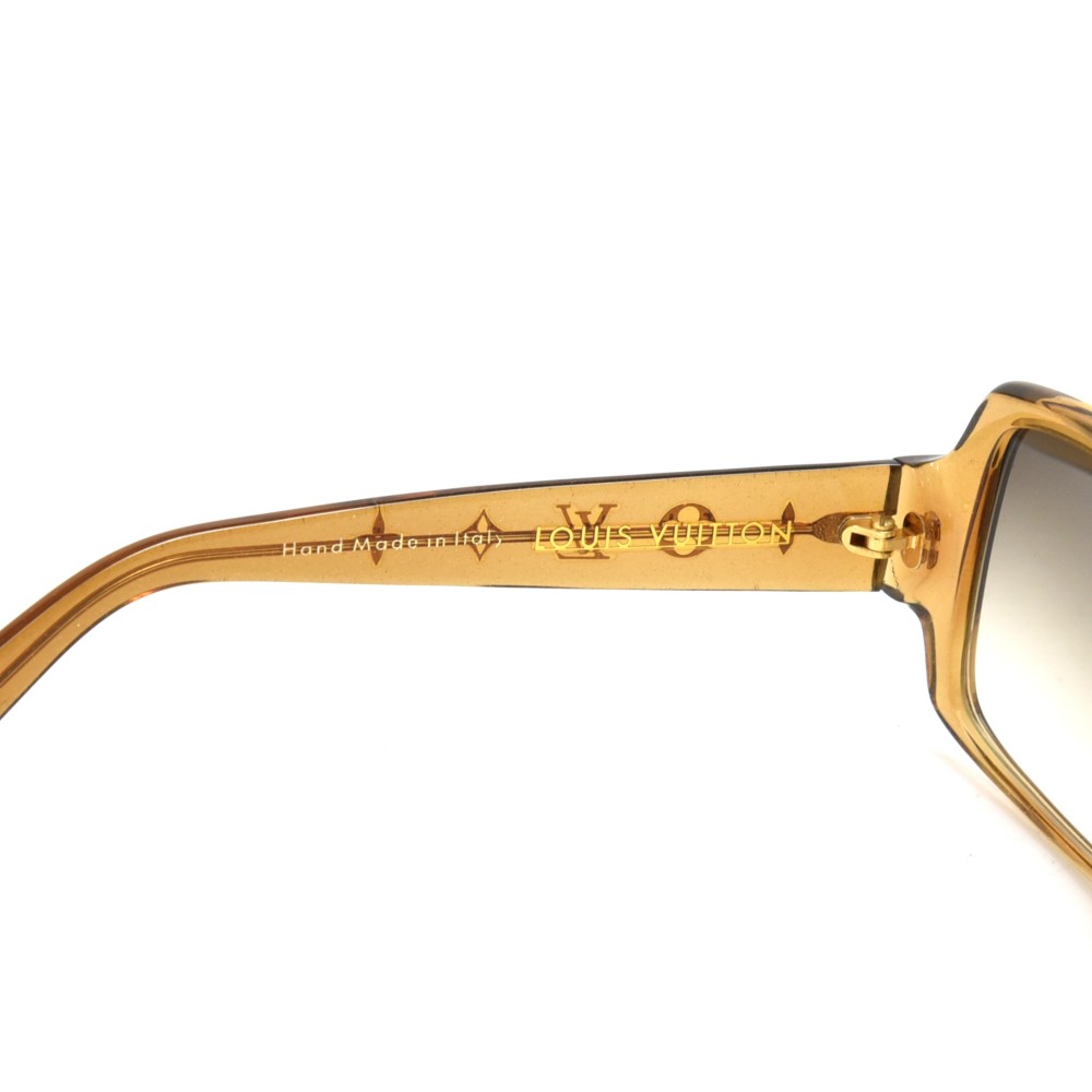 LOUIS VUITTON Z1474E LV Edge Sunglasses 54-19-145 Brown Gold Acetate  Women's 162