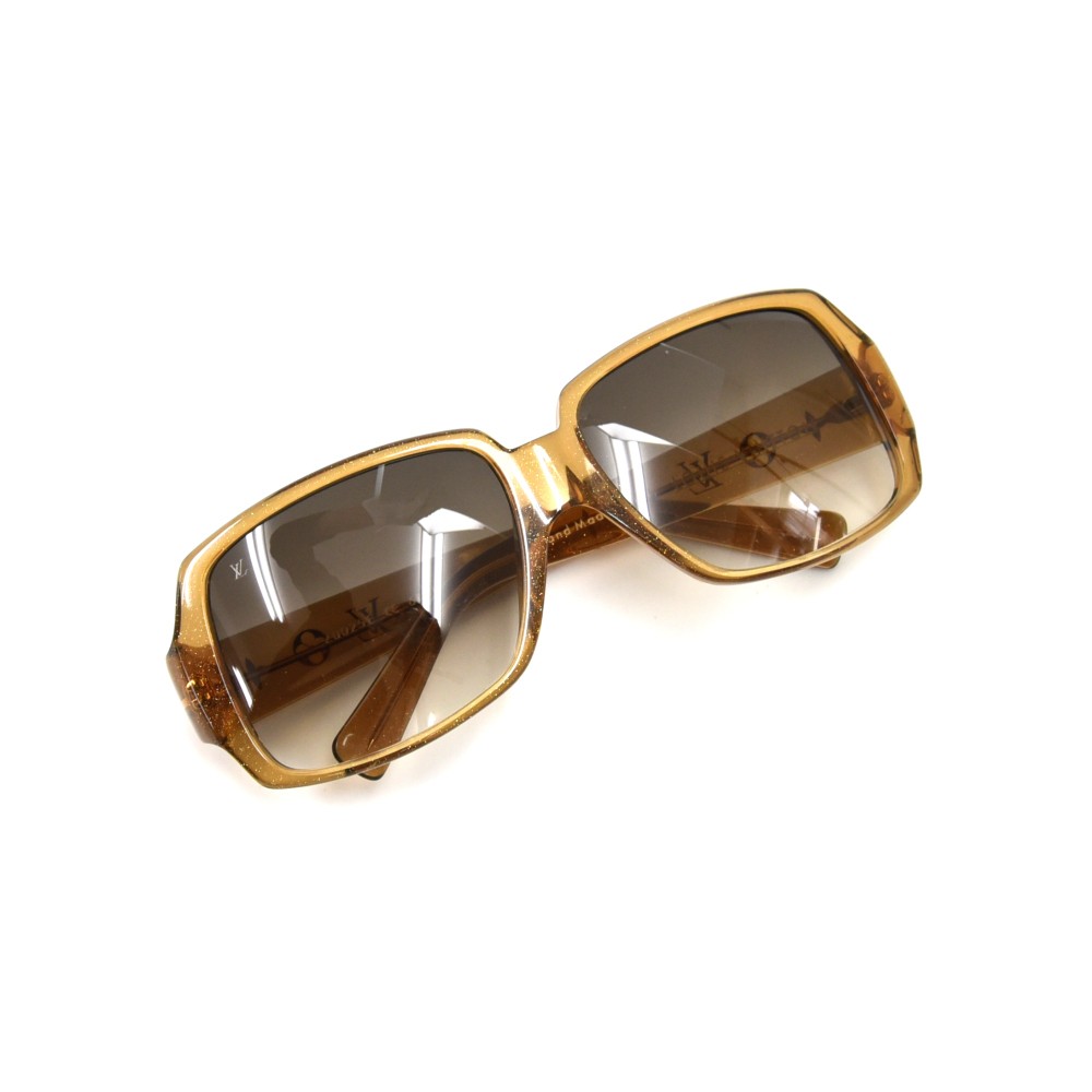 Louis Vuitton, Accessories, Louis Vuitton Obsession Rectangular Sunglasses  Glitter Acetate Gm Brown