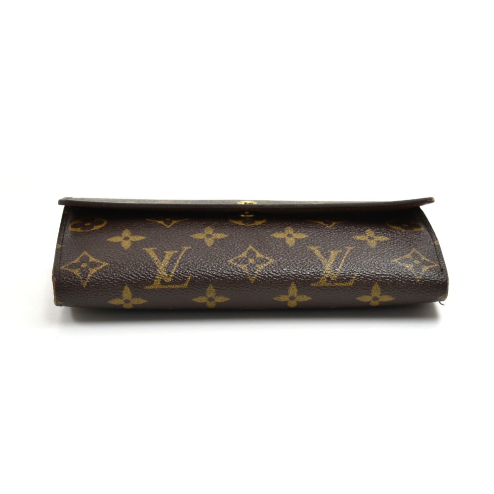 Louis Vuitton Monogram Porte Tresor Trifold Sarah Long Wallet Leather  ref.403981 - Joli Closet