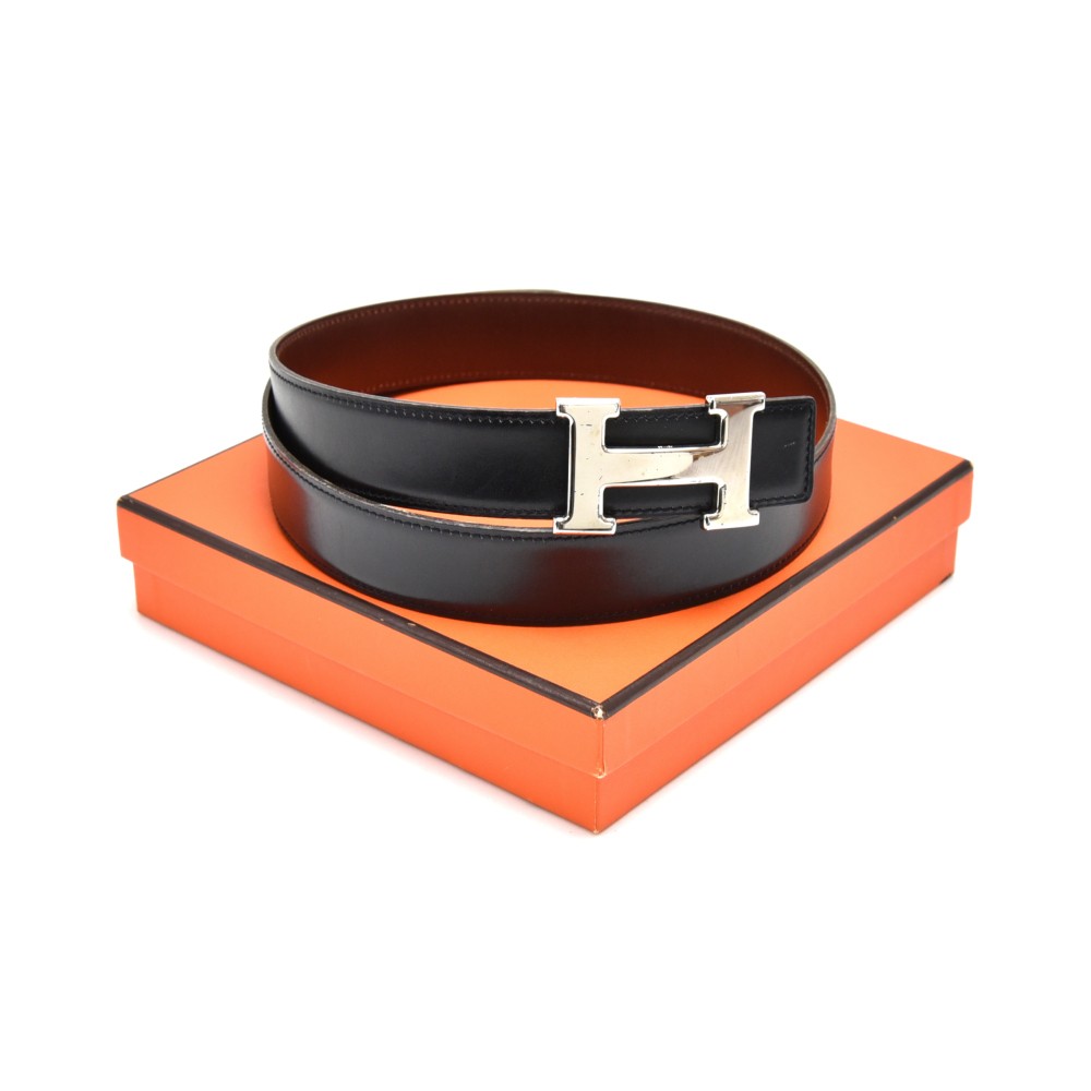 Reversible Smooth Calfskin Belt Strap Replacement for HERMES