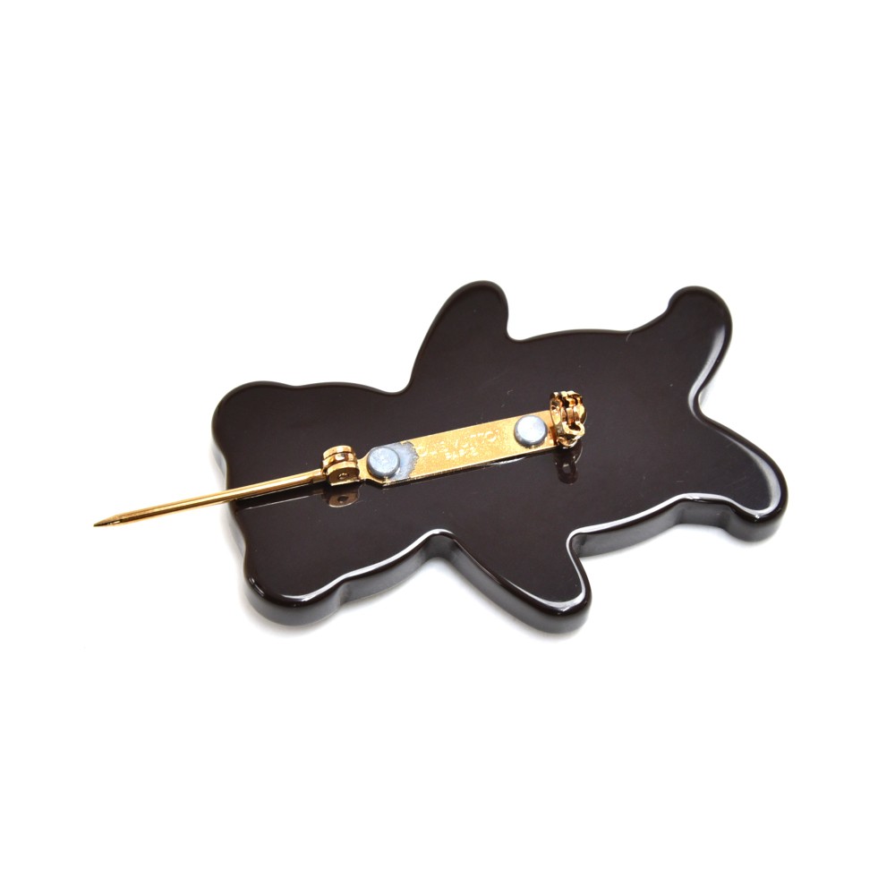 Louis Vuitton Resin Damier Teddy Bear Brooch - Gold-Tone Metal Pin,  Brooches - LOU333685